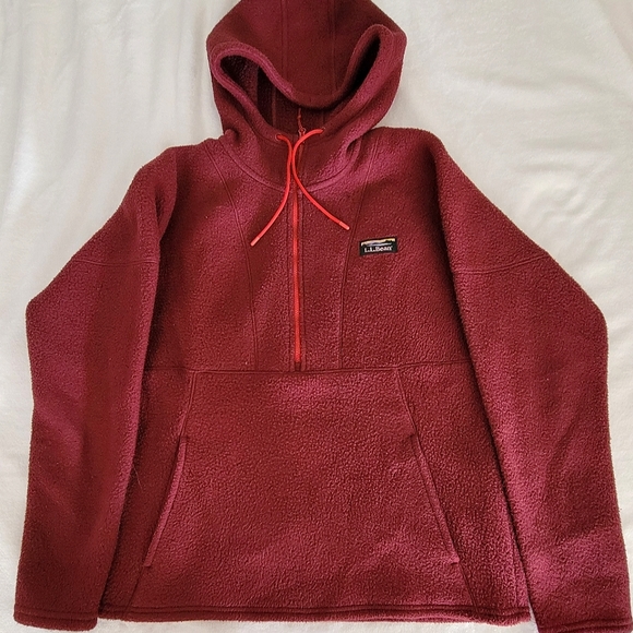 L.L. Bean | Jackets u0026 Coats | Llbean Katahdin Fleece Halfzip Hoodie |  Poshmark